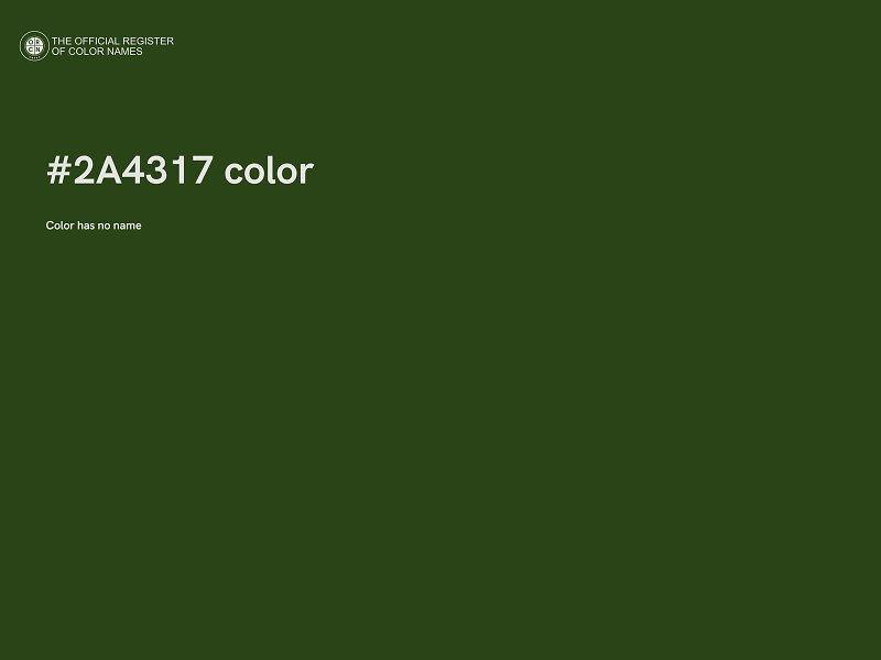 #2A4317 color image