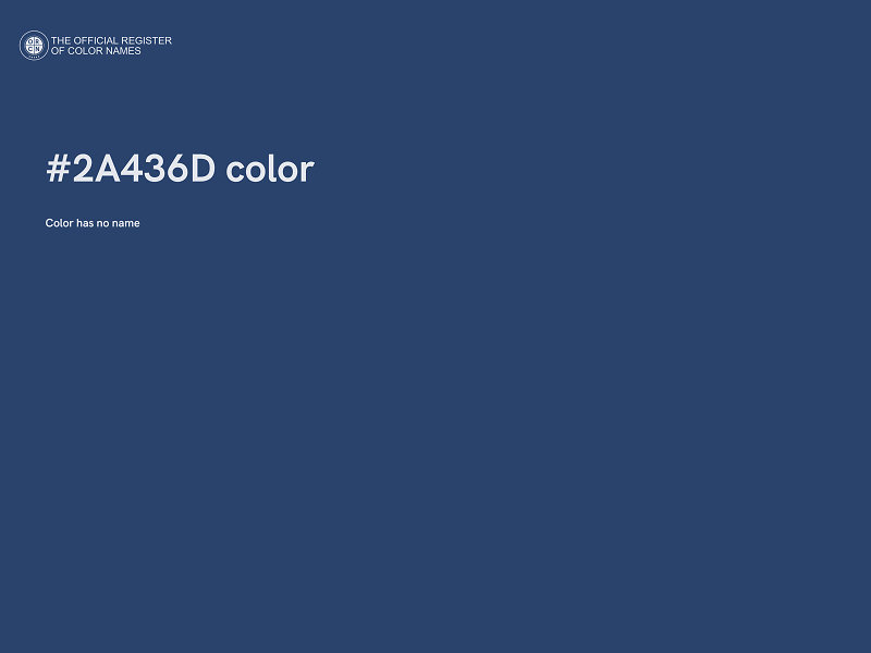 #2A436D color image