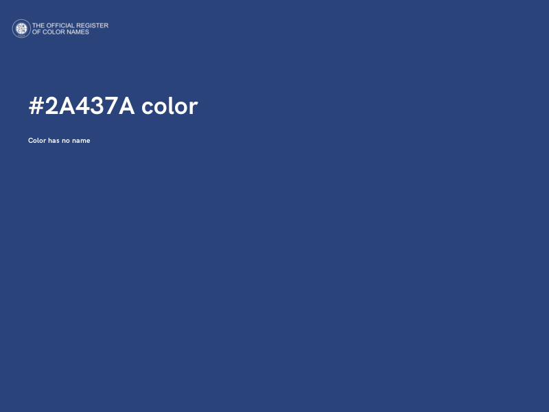 #2A437A color image
