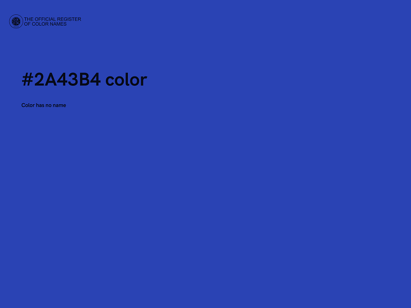 #2A43B4 color image