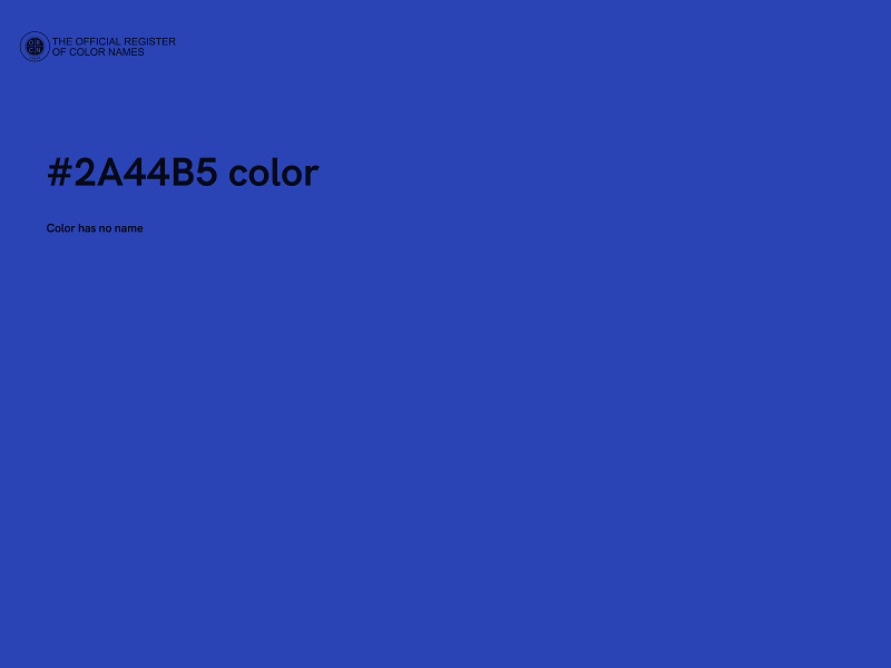#2A44B5 color image