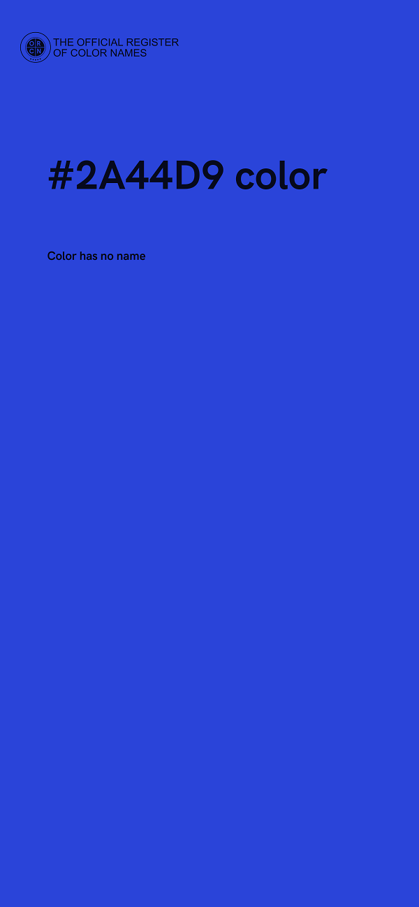 #2A44D9 color image