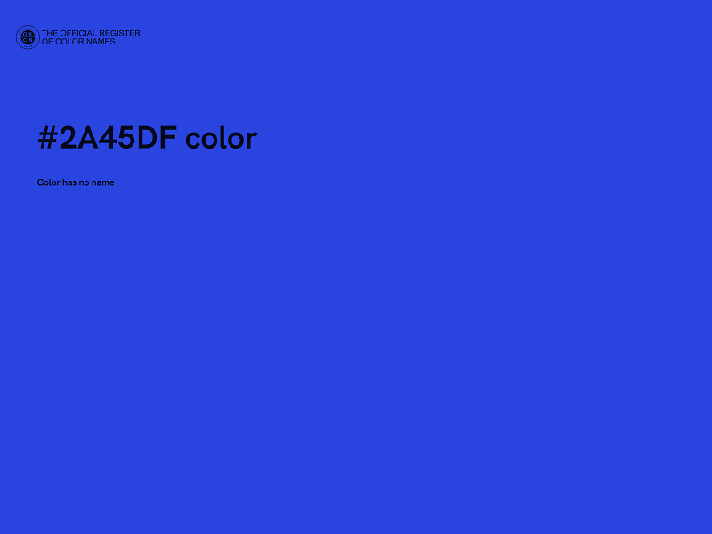 #2A45DF color image