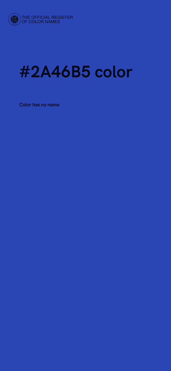 #2A46B5 color image
