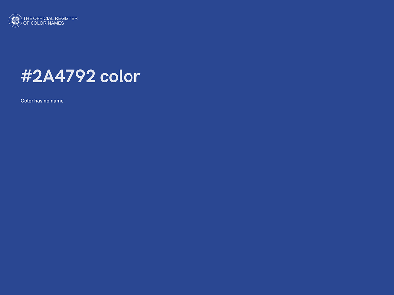 #2A4792 color image