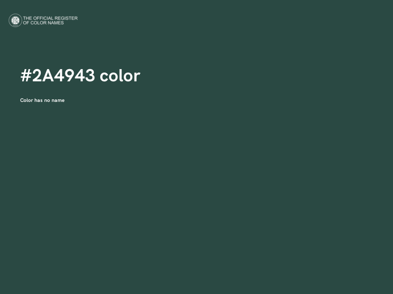 #2A4943 color image
