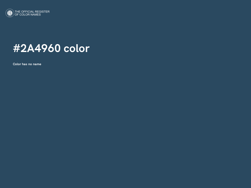 #2A4960 color image