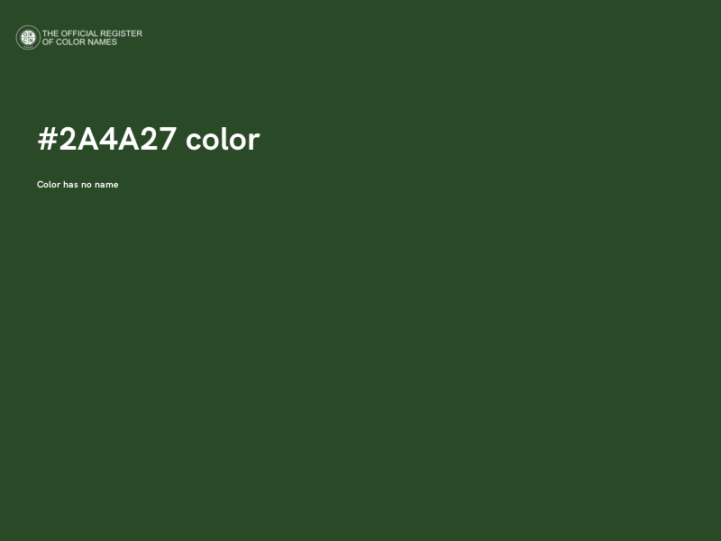 #2A4A27 color image