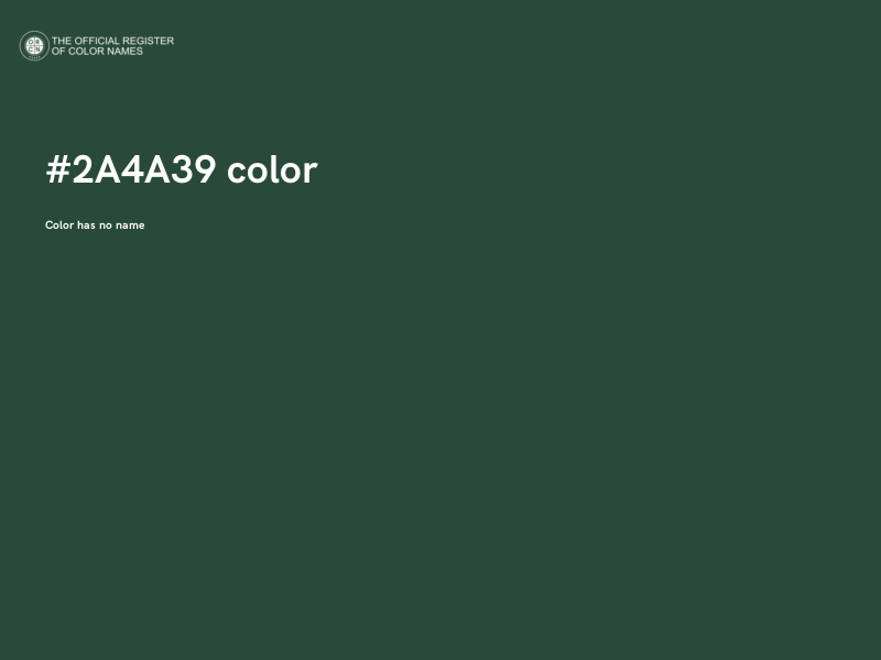 #2A4A39 color image
