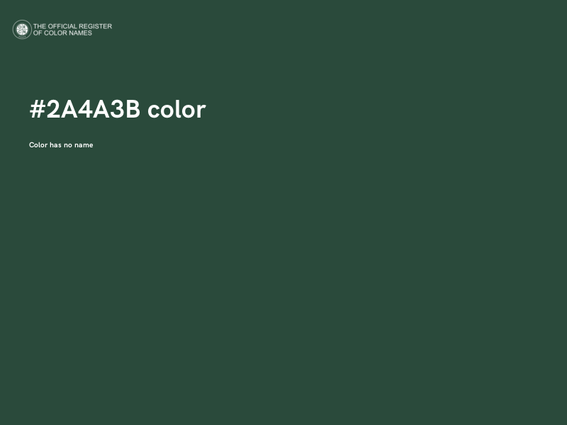 #2A4A3B color image