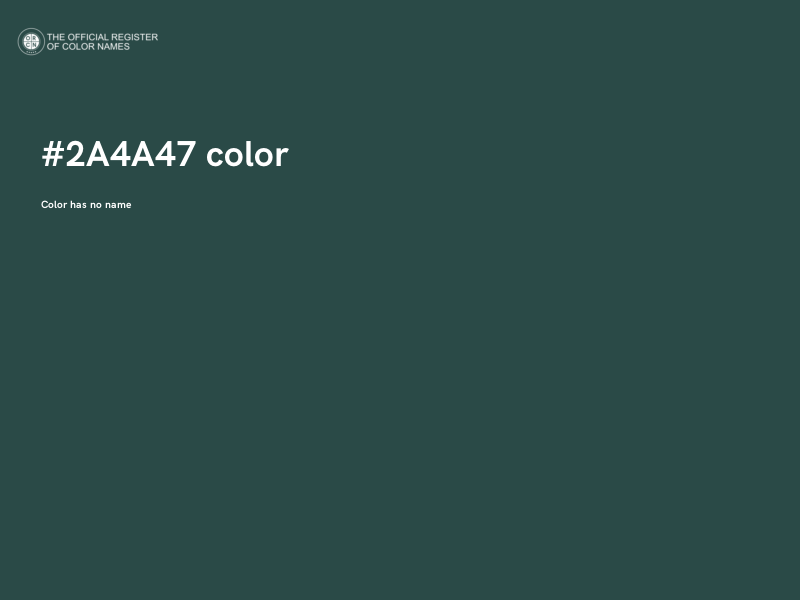 #2A4A47 color image