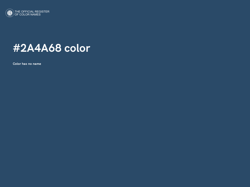 #2A4A68 color image