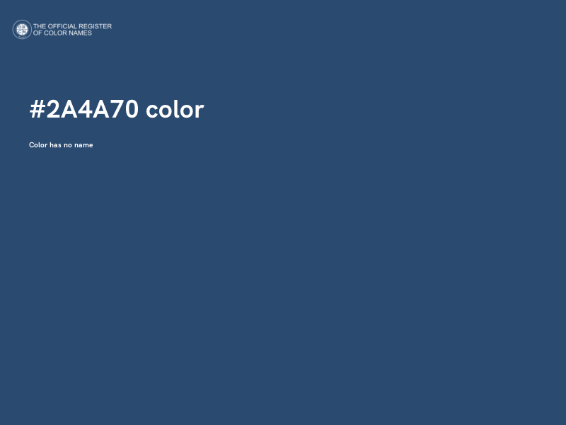 #2A4A70 color image