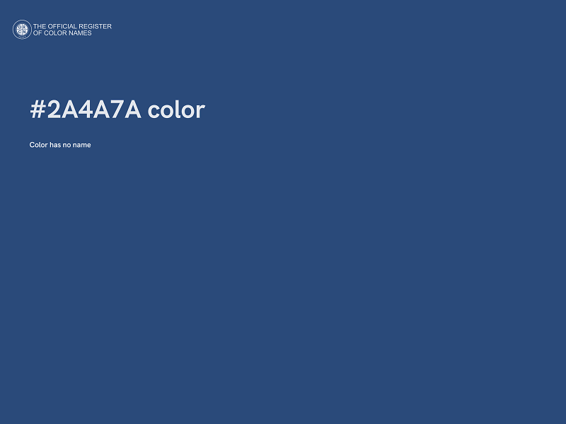 #2A4A7A color image