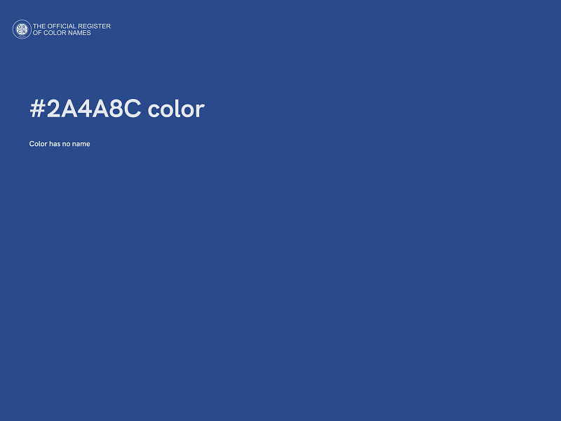 #2A4A8C color image