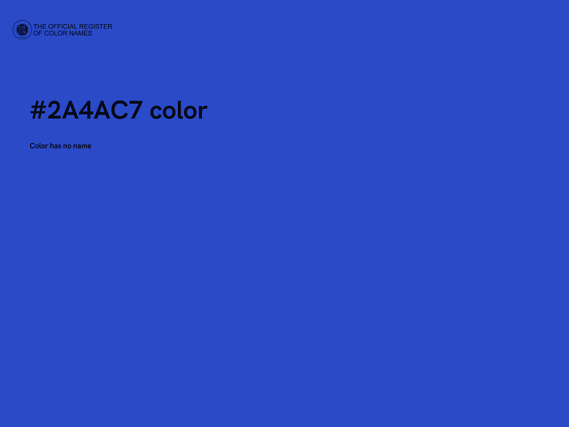 #2A4AC7 color image