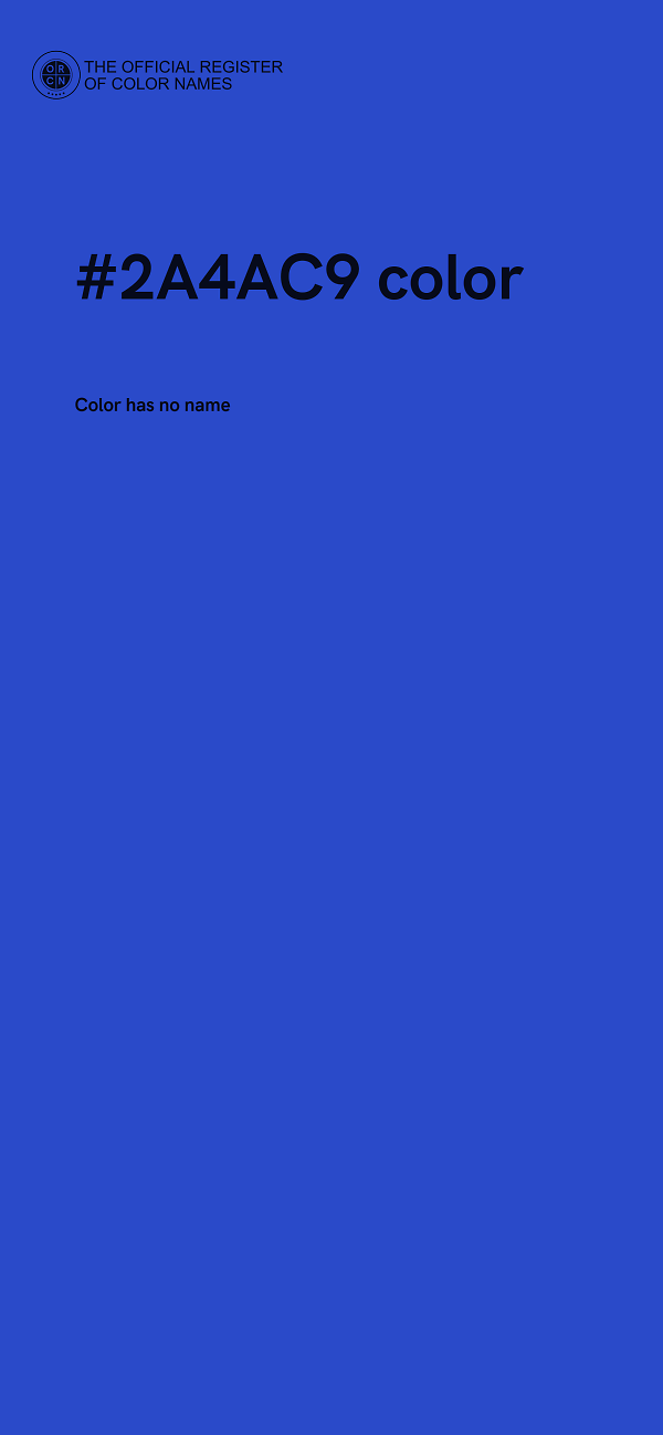 #2A4AC9 color image