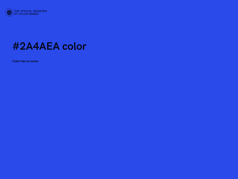 #2A4AEA color image