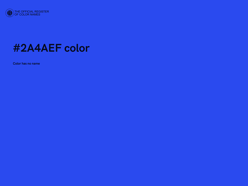 #2A4AEF color image