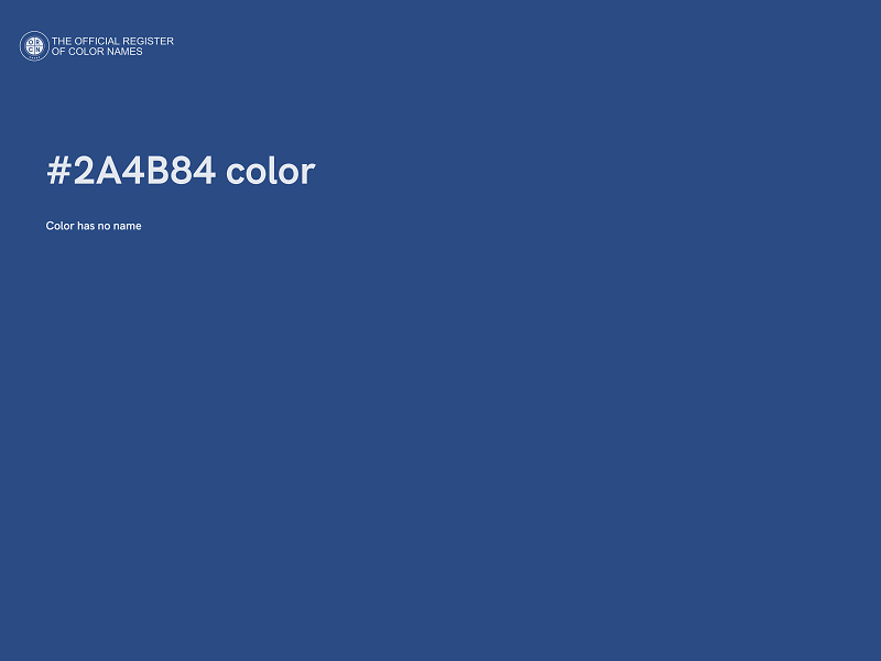 #2A4B84 color image