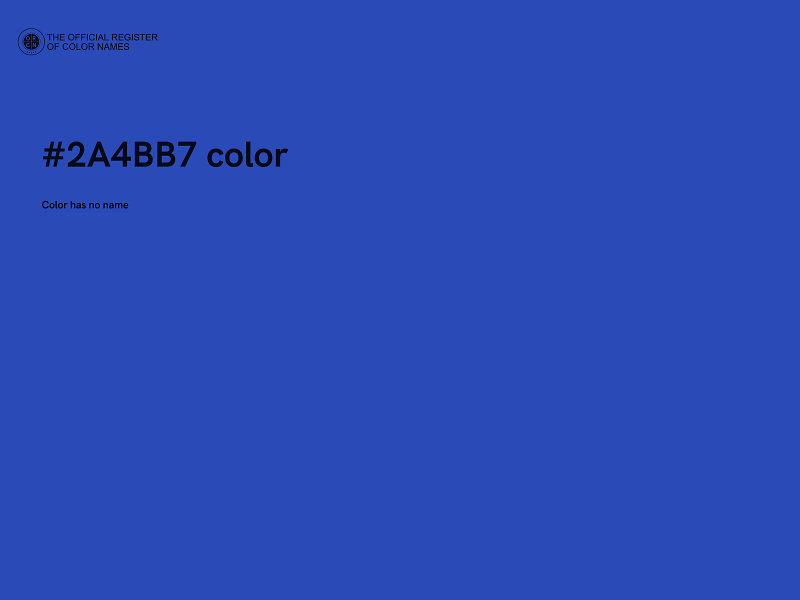 #2A4BB7 color image