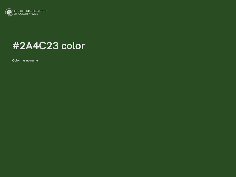 #2A4C23 color image