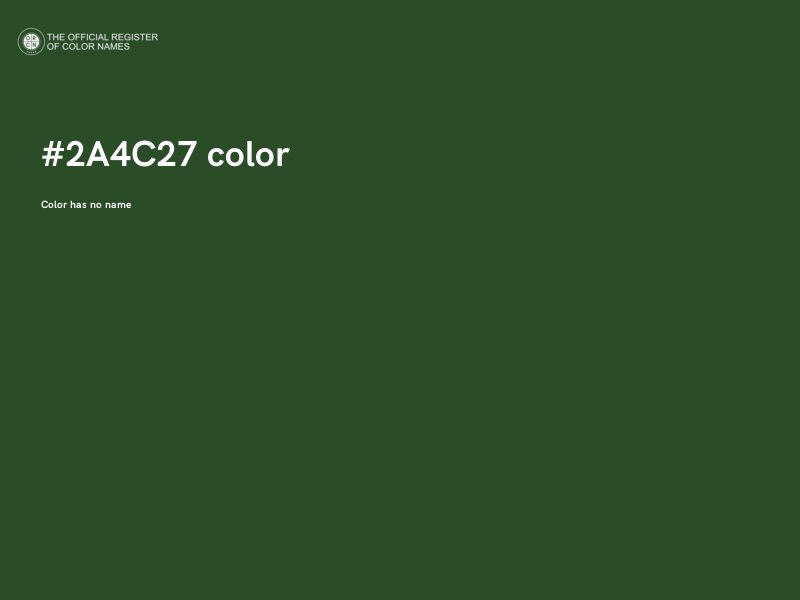 #2A4C27 color image
