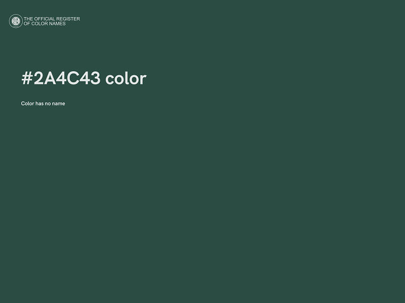#2A4C43 color image