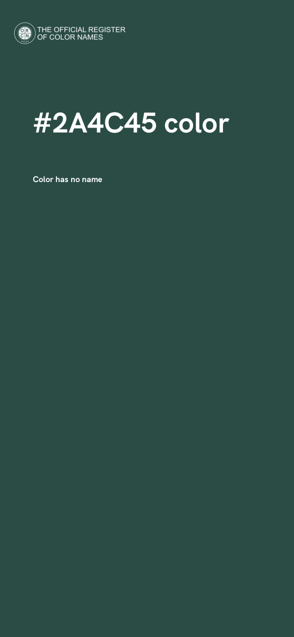#2A4C45 color image
