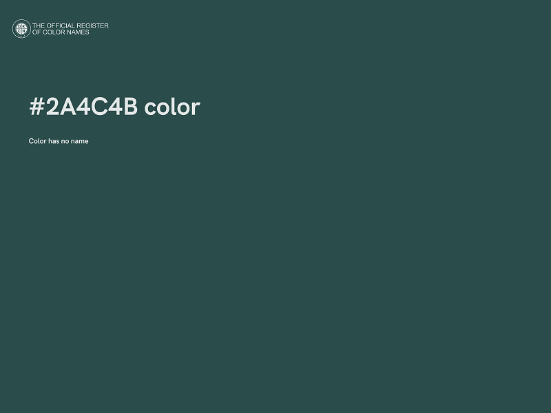 #2A4C4B color image
