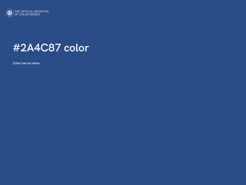 #2A4C87 color image