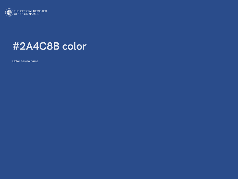 #2A4C8B color image