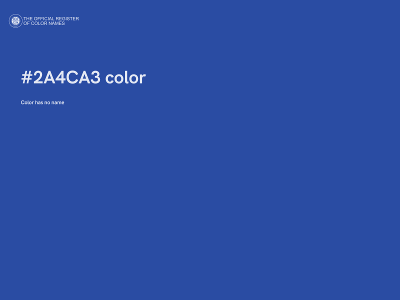 #2A4CA3 color image