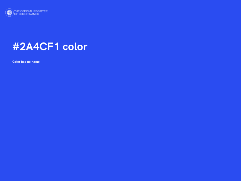 #2A4CF1 color image