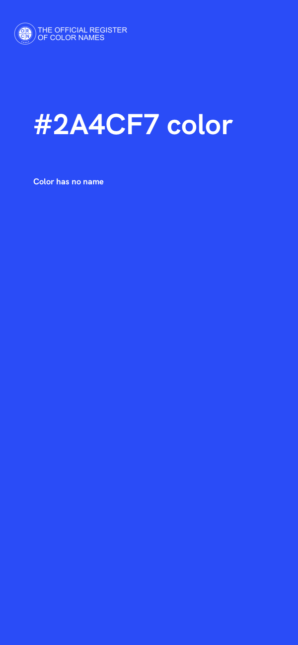 #2A4CF7 color image