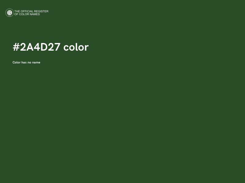 #2A4D27 color image