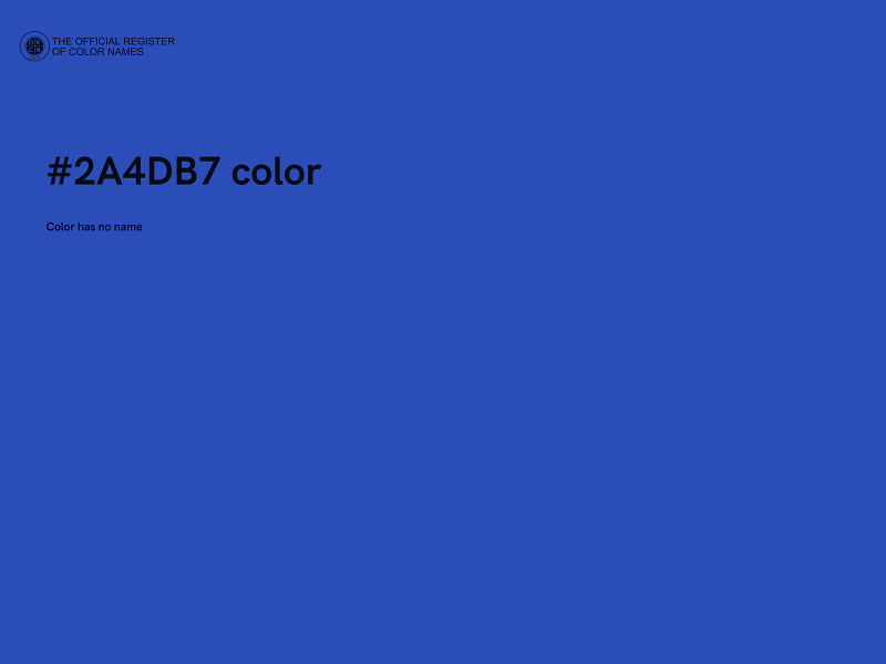 #2A4DB7 color image