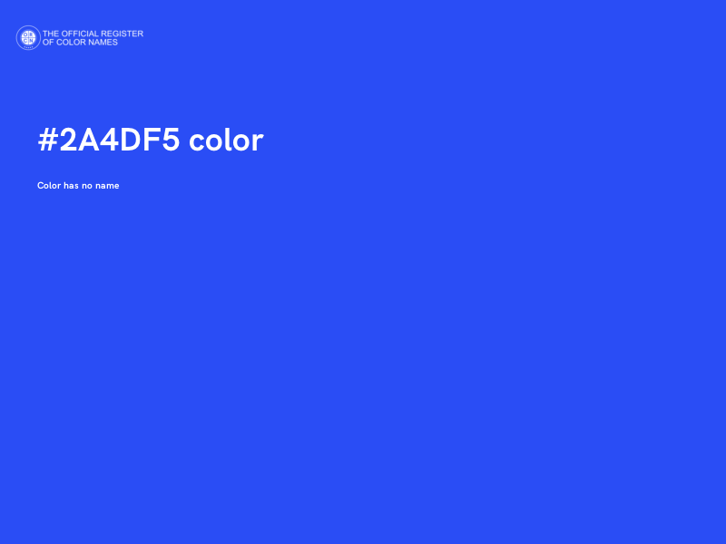 #2A4DF5 color image