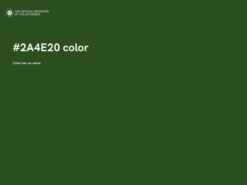#2A4E20 color image