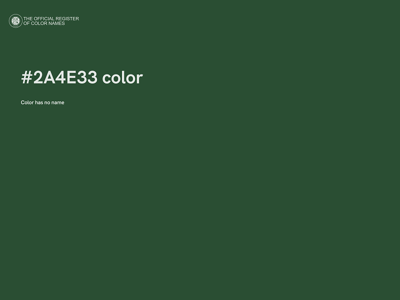 #2A4E33 color image