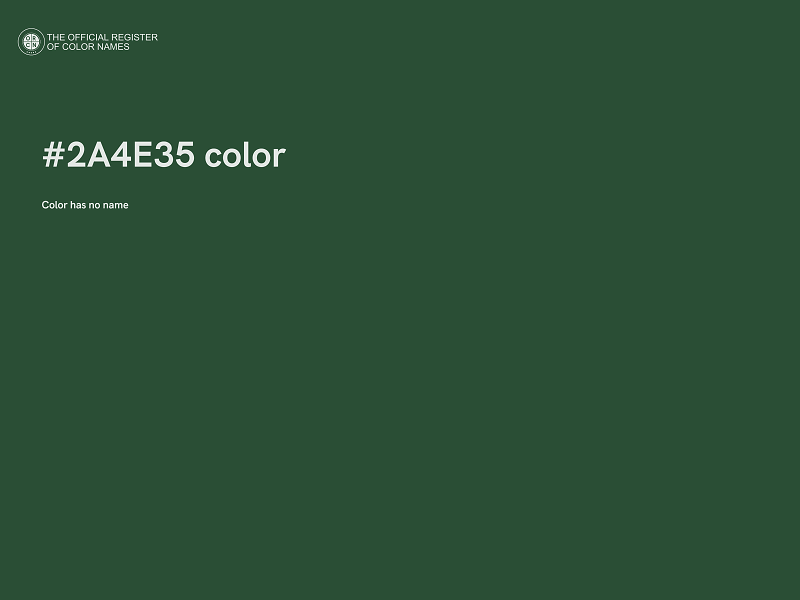 #2A4E35 color image