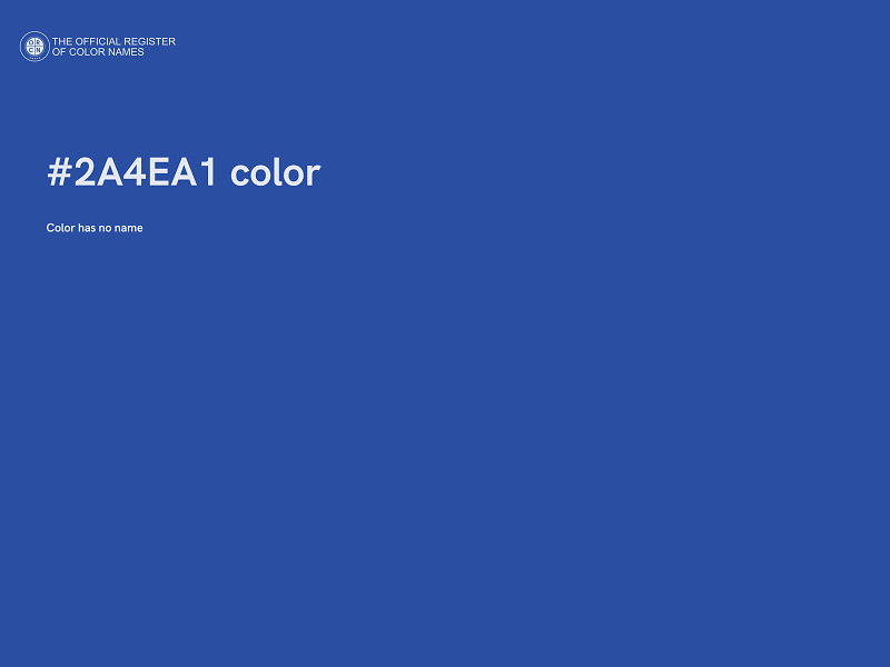 #2A4EA1 color image