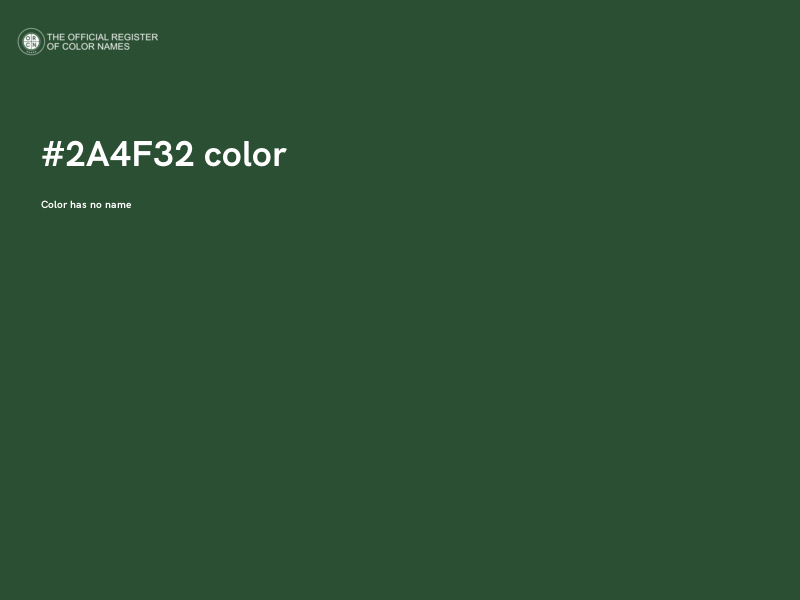#2A4F32 color image