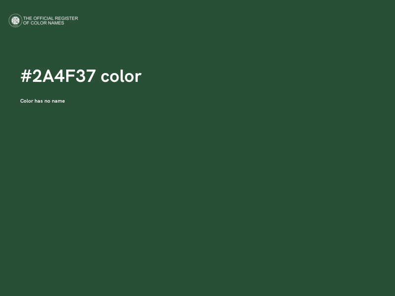 #2A4F37 color image