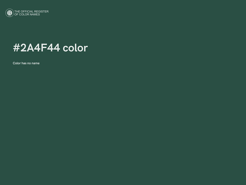 #2A4F44 color image