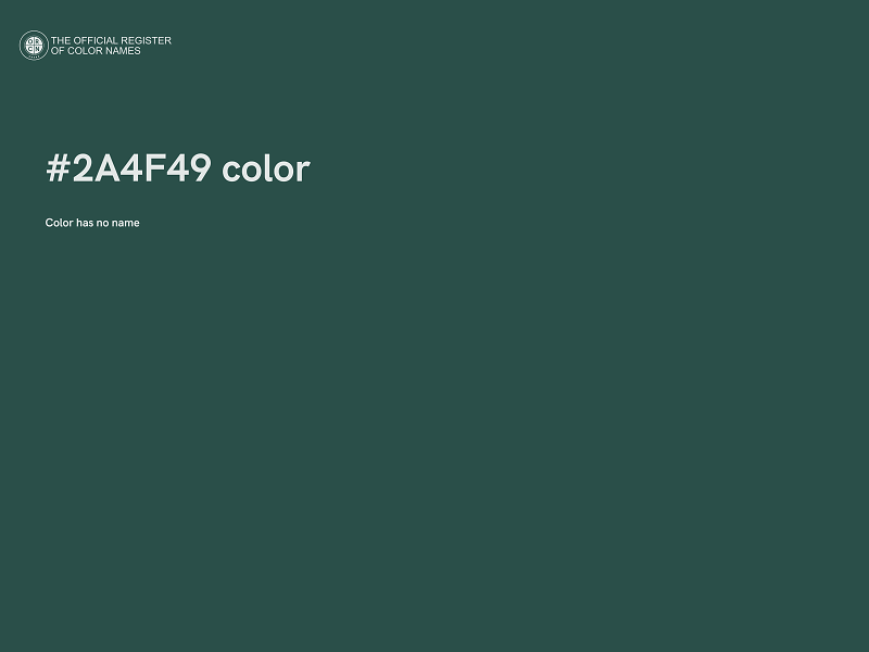 #2A4F49 color image