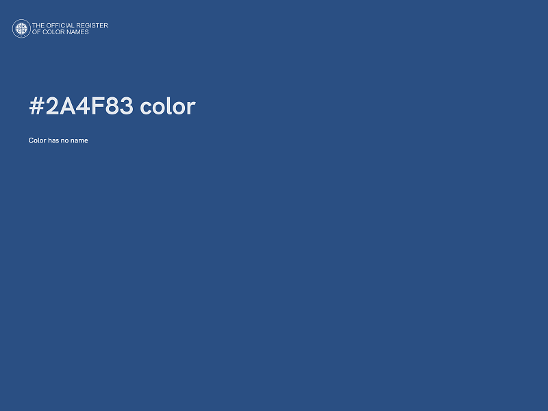 #2A4F83 color image