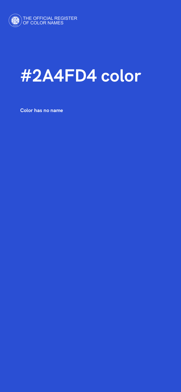 #2A4FD4 color image