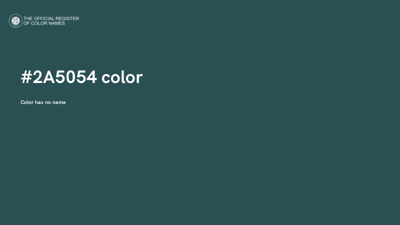 #2A5054 color image