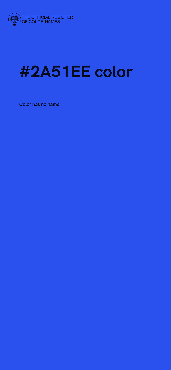 #2A51EE color image